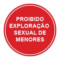 Proibido exploração sexual de menores